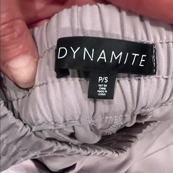 DYNAMITE Magnetic Hem Light Pink Jogger Pants Size Small Stretch Relaxed - Picture 3 of 4